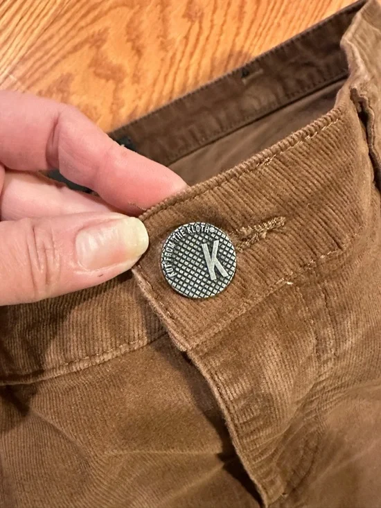 Kut from the Kloth Brown Corduroy Catherine Boyfriend Straight Leg Pant Size 10 - Picture 4 of 8